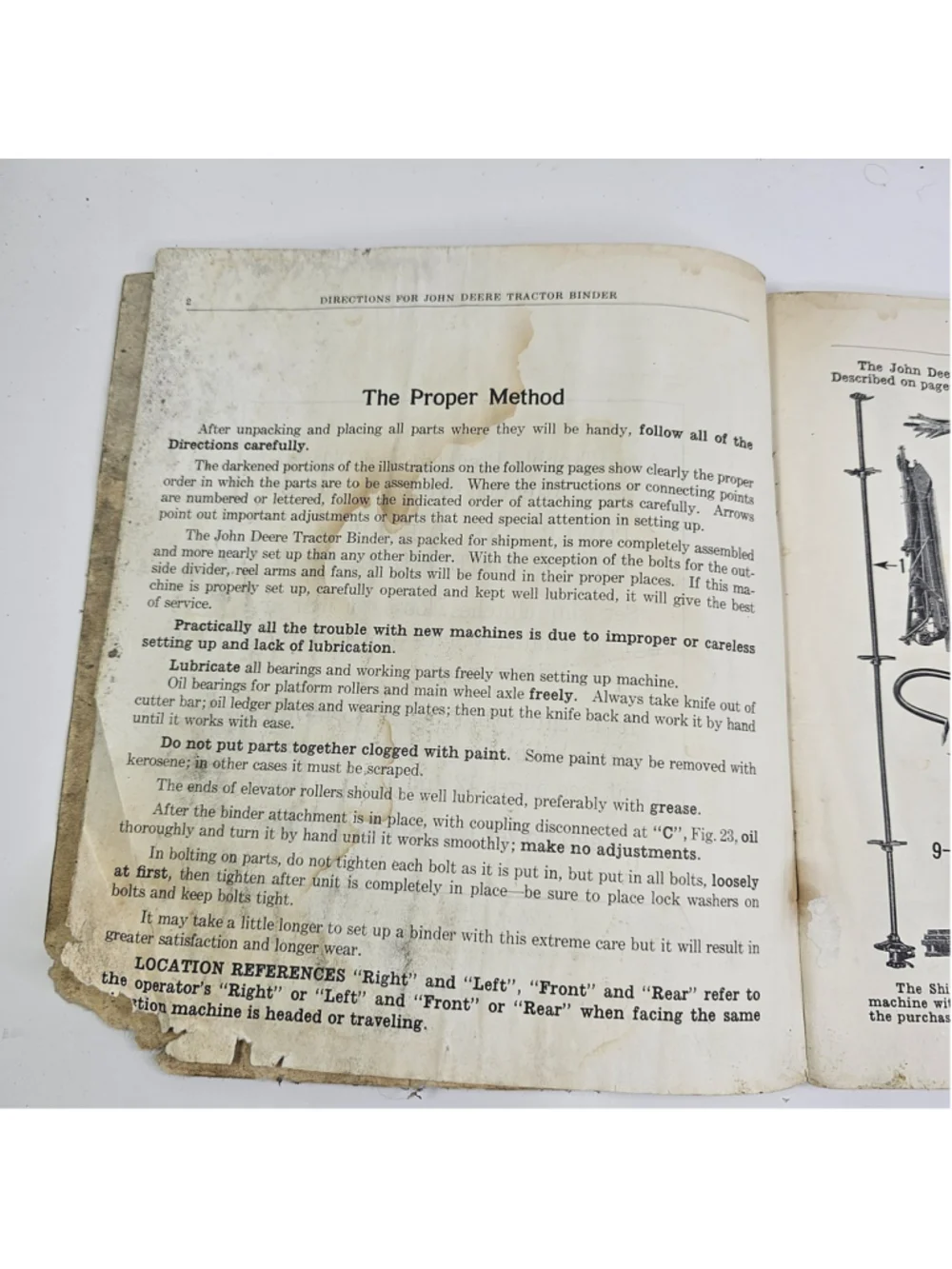 Vintage John Deere Tractor Binder 8 & 10 Foot Operator Parts Manual Booklet... - Picture 3 of 10